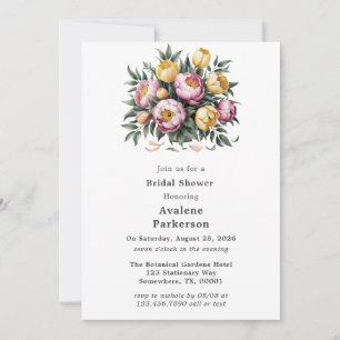 Invitación Vibrante Armonía Floral Ducha Bridal