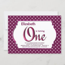 Vibrante Berry Red Polka Dot Primer Fiesta de cump