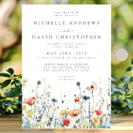 Invitación Vibrante Boda de flores silvestres