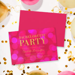 Invitación Vibrante Boket rosa ilumina la fiesta de la solter