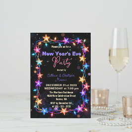 Invitación Vibrante cadena Starry ilumina a Fiesta de Nochevi