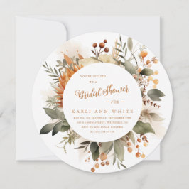 Invitación Vibrante caída Floral Bridal Shower