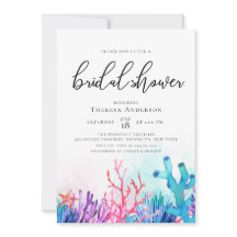 Vibrante Coral Reefs Bridal Shower