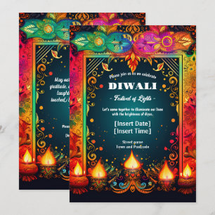 Invitación Vibrante Diwali Splendor