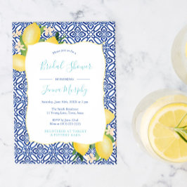 Invitación Vibrante ducha de novia Verde azulada amarilla