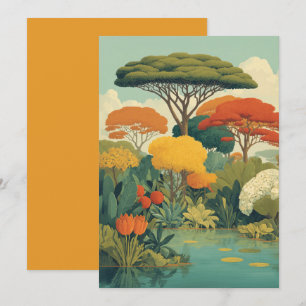 Invitación Vibrante escena de la jungla de Safari