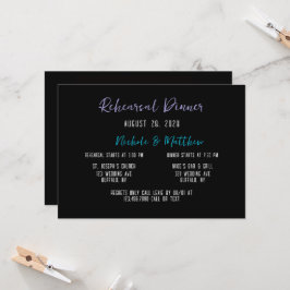 Invitación Vibrante Fiesta Bouquet Ensayo Cena