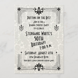 Invitación Vibrante fiesta de cumpleaños número 50 del Art De