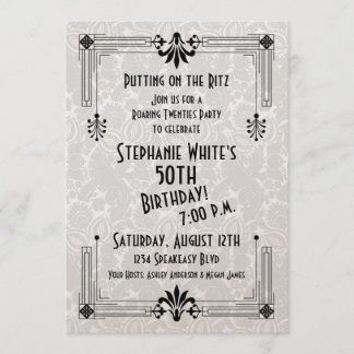 Invitación Vibrante fiesta de cumpleaños número 50 del Art De