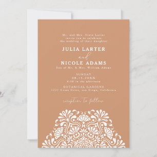 Invitación Vibrante Fiesta Mexicana Arcoíris Mandala Boda