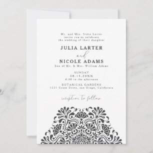 Invitación Vibrante Fiesta Mexicana Mandala de Boda Arcoíris