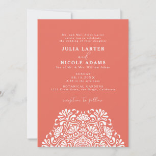 Invitación Vibrante Fiesta Mexicana Mandala de Boda Arcoíris