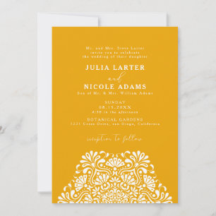 Invitación Vibrante Fiesta Mexicana Mandala de Boda Arcoíris