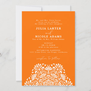 Invitación Vibrante Fiesta Mexicana Mandala de Boda Arcoíris