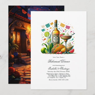 Invitación Vibrante Fiesta ¡Vamos a Taco 'bout una Cena de En