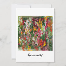 Invitación vibrante floral 2023 arte abstracto Día