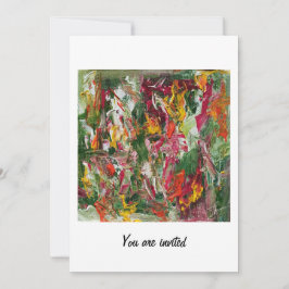 Invitación vibrante floral 2023 arte abstracto Día