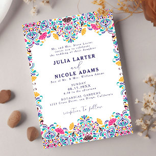 Invitación Vibrante Foto de Boda de Fiesta Mexicana con Arcoí