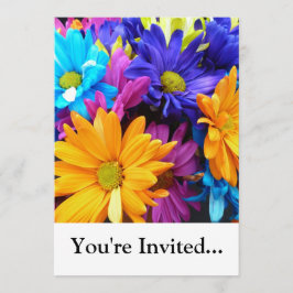 Invitación Vibrante Gerbera Daisy Bouquet