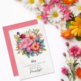 Invitación Vibrante propuesta de las niñas floridas