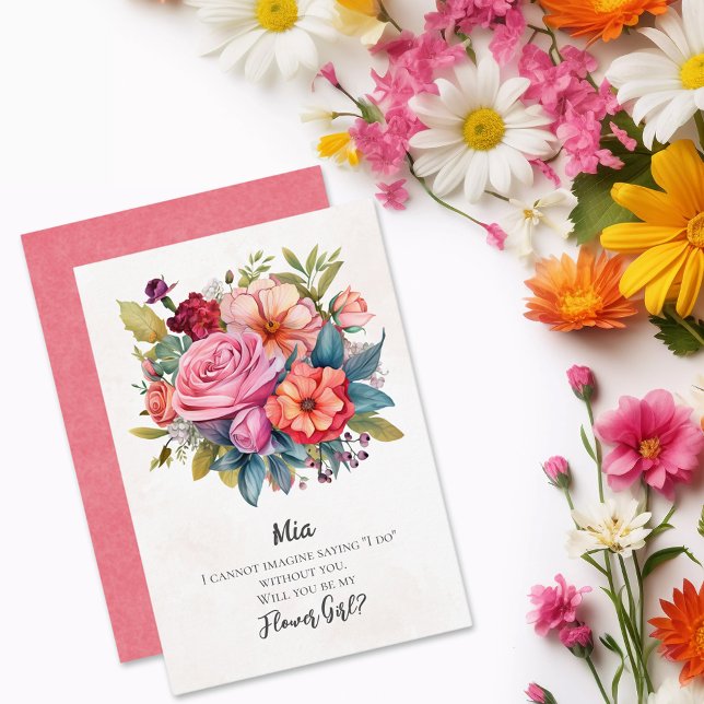 Invitación Vibrante propuesta de las niñas floridas (Subido por el creador)