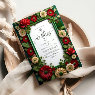 Invitación Vibrante Royal Green Bouquet Boda