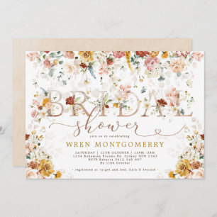 Invitación Vibrante Spring Wildflower Garden Bridal Shower