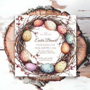 Invitación Vibrante Springtime Egg Nest Easter Brunch