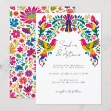Vibrantes Aves Mexicanas Boda de Fiesta Floral Oto