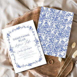 Invitación Victoria Algo Azul Ducha Bridal Francés