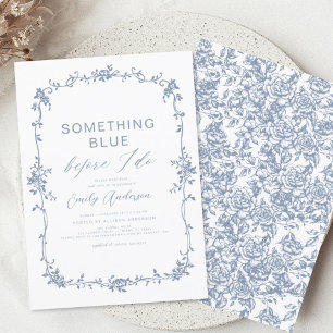 Invitación Victoria Algo Azul Ducha Bridal Francés