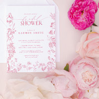 Victoria rosa Floral Elegante Ducha Bridal