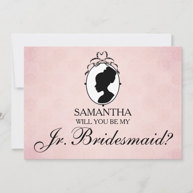 Invitación Victorian Cameo Serás Mi Novia Jr. (Anverso)