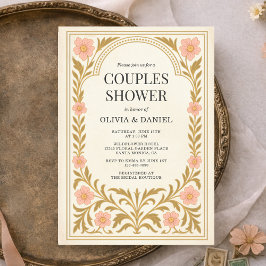 Invitación Victorian Floral Art Nouveau Couples Shower