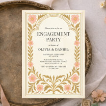 Victorian Floral Art Nouveau Engagement Party