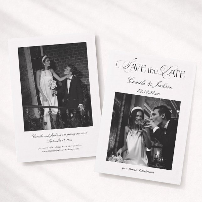 Invitación Victorian Old Money Wedding Save the Date Photo (Subido por el creador)