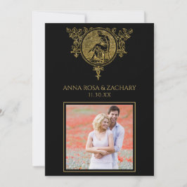 Invitación *~* Victorian QR FOTO RSVP AR6 Ornate Boda