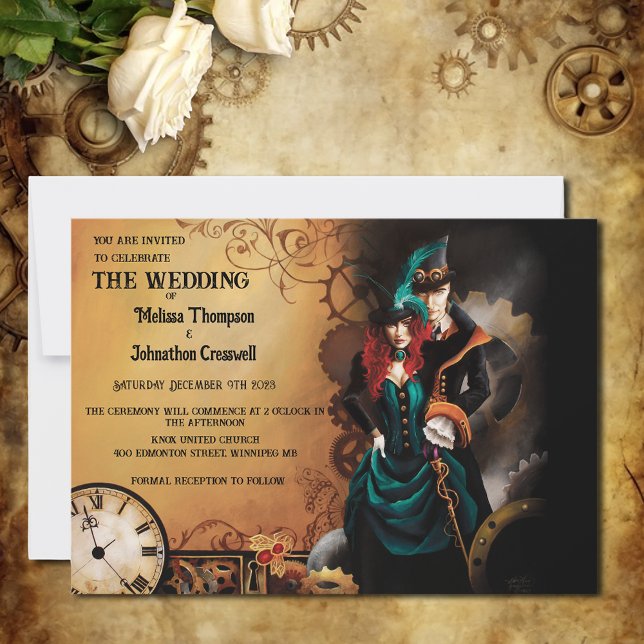Invitación Victorian Steampunk Boda (Subido por el creador)