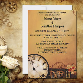 Invitación Victorian Steampunk Boda