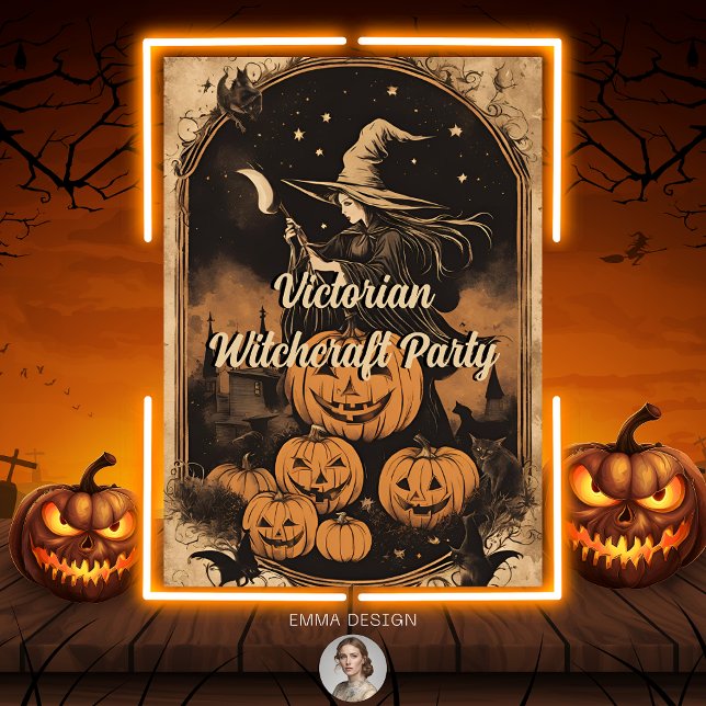 Invitación Victorian Witchcraft Vintage Halloween Fiesta adul (Subido por el creador)