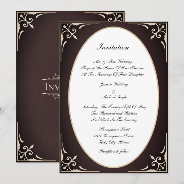Invitación victoriana (Anverso / Reverso)