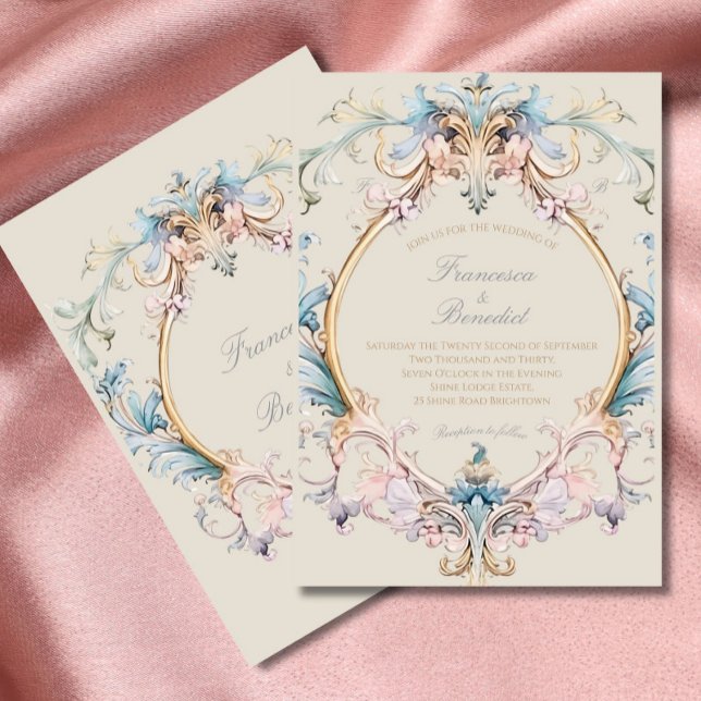 Invitación victoriana de boda Regency Vintage (Subido por el creador)