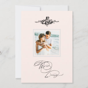 Invitación *~* Victoriano AR6 Cherub FOTO QR RSVP Boda