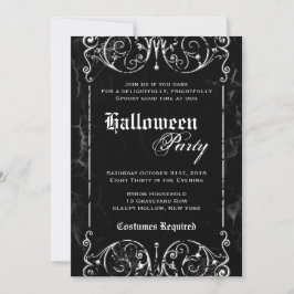 Invitación Victoriano gótico Festejando la fiesta de Hallowee