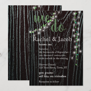 Invitación Vid y Luces Rústicas