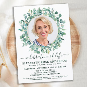 Invitación Vida de celebración moderna Fotografía de Eucalypt