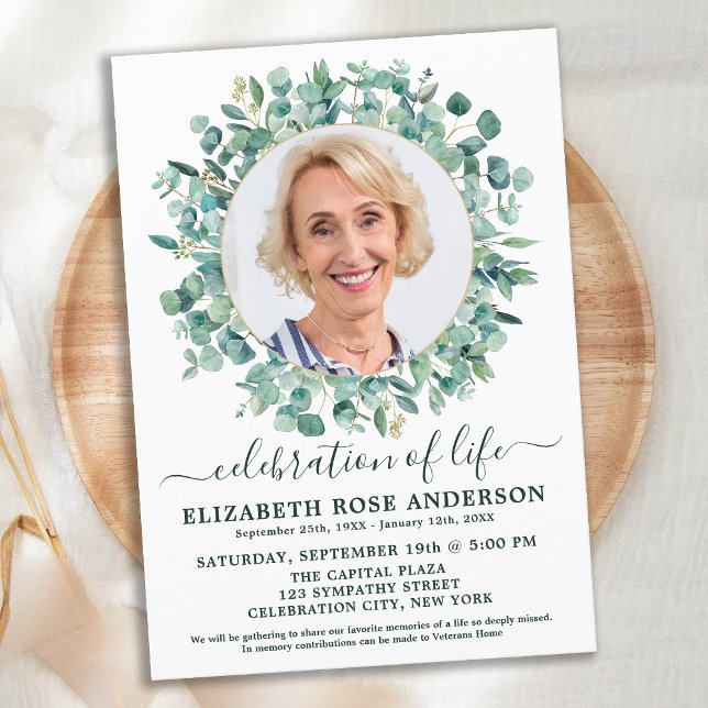 Invitación Vida de celebración moderna Fotografía de Eucalypt (Subido por el creador)