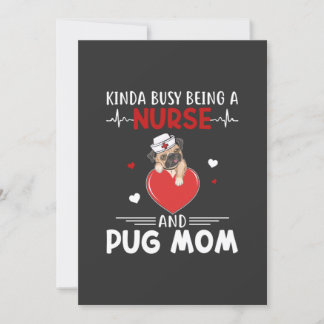 Invitación Vida de enfermería | Enfermera Y Mamá De Pug