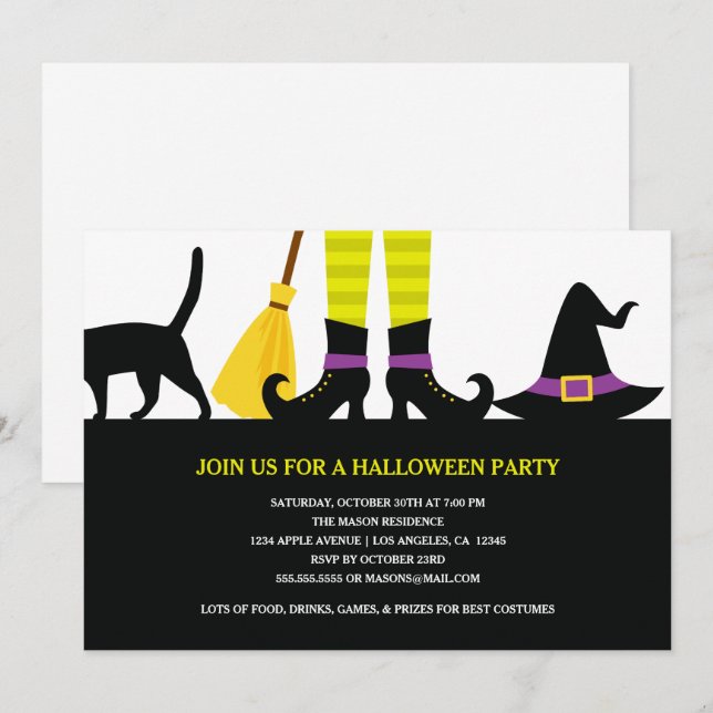 Invitación Vida de las brujas (Anverso / Reverso)