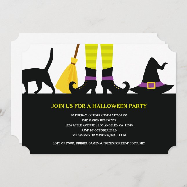 Invitación Vida de las brujas (Anverso / Reverso)